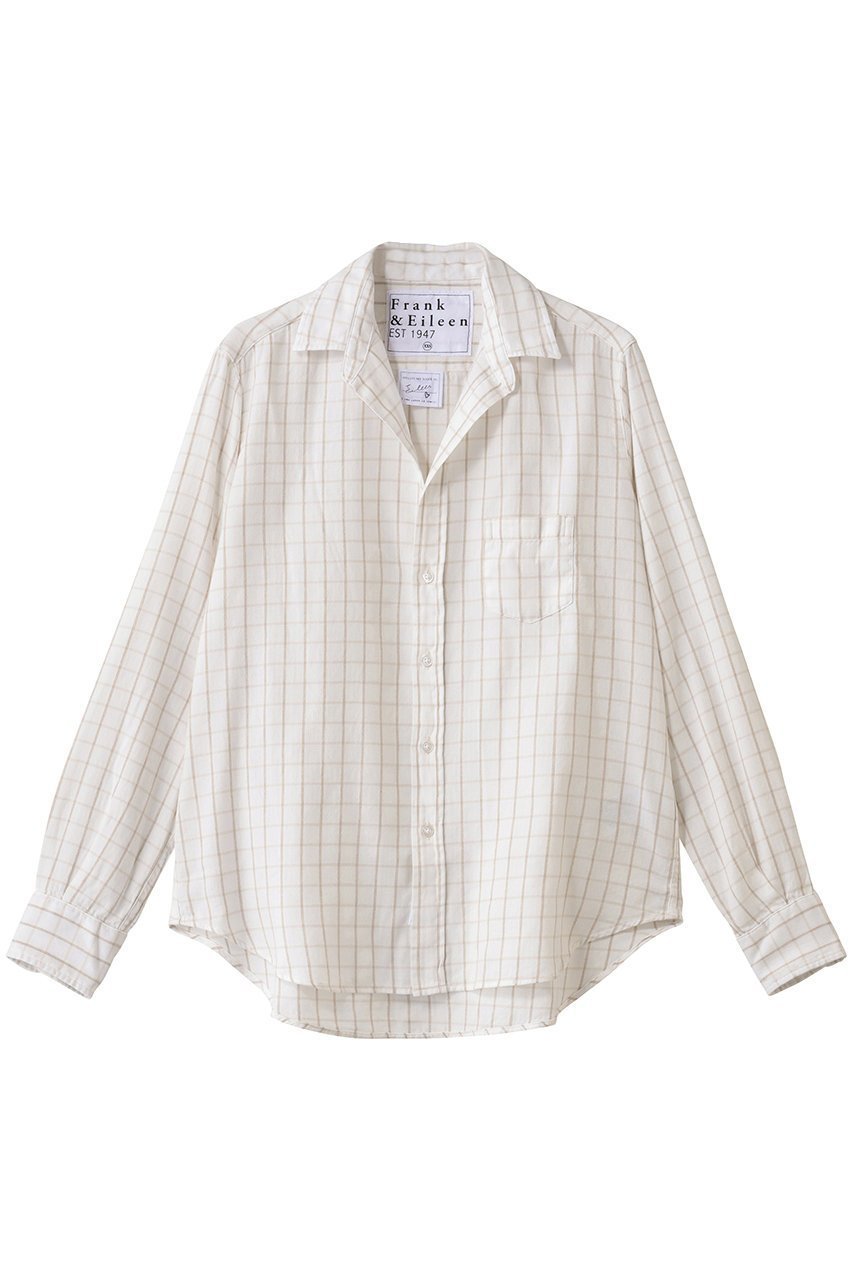 【フランク&アイリーン/Frank&Eileen】のEILEEN イタリアンコットン ウィンドウペンチェック シャツ 人気、トレンドファッション・服の通販 founy(ファニー) 　ファッション　Fashion　レディースファッション　Fashion for Women　トップス・カットソー　Cut & Sew Tops　シャツ・ブラウス・オフィスカジュアル　Elegant Blouses & Button-Ups　クラシック　Classic, Timeless Style　スリーブ　Sleeve, Long Sleeve / Short Sleeve　バランス　Balance, Style Balance　ロング　Long, Long-Length　 other-1|ID: prp329100004903019 ipo3291000000036695186