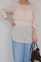 【ガリャルダガランテ/GALLARDAGALANTE】のビスチェレイヤードシャツ 人気、トレンドファッション・服の通販 founy(ファニー) ファッション Fashion レディースファッション Fashion for Women トップス・カットソー Cut & Sew Tops シャツ・ブラウス・オフィスカジュアル Elegant Blouses & Button-Ups ビスチェ Bustiers & Corset Tops / Layered Bustier Style インナー Innerwear シアー Sheer, See-Through ジャケット Jacket, Outerwear スリーブ Sleeve, Long Sleeve / Short Sleeve ビスチェ Bustier, Corset Top ロング Long, Long-Length thumbnail ピンク|ID: prp329100004903024 ipo3291000000036695244