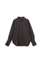 【アンクレイヴ/uncrave】のウォッシャブルウールライクツイル ドルマンシャツ 人気、トレンドファッション・服の通販 founy(ファニー) ファッション Fashion レディースファッション Fashion for Women トップス・カットソー Cut & Sew Tops シャツ・ブラウス・オフィスカジュアル Elegant Blouses & Button-Ups シャンブレー Chambray, Denim-Like Fabric スリーブ Sleeve, Long Sleeve / Short Sleeve ツイル Twist, Twisted Detail バランス Balance, Style Balance レギュラー Regular, Standard Fit ロング Long, Long-Length 定番 Standard, Basic Item thumbnail 【WEB限定】グレーブラウン|ID: prp329100004903028 ipo3291000000036695275