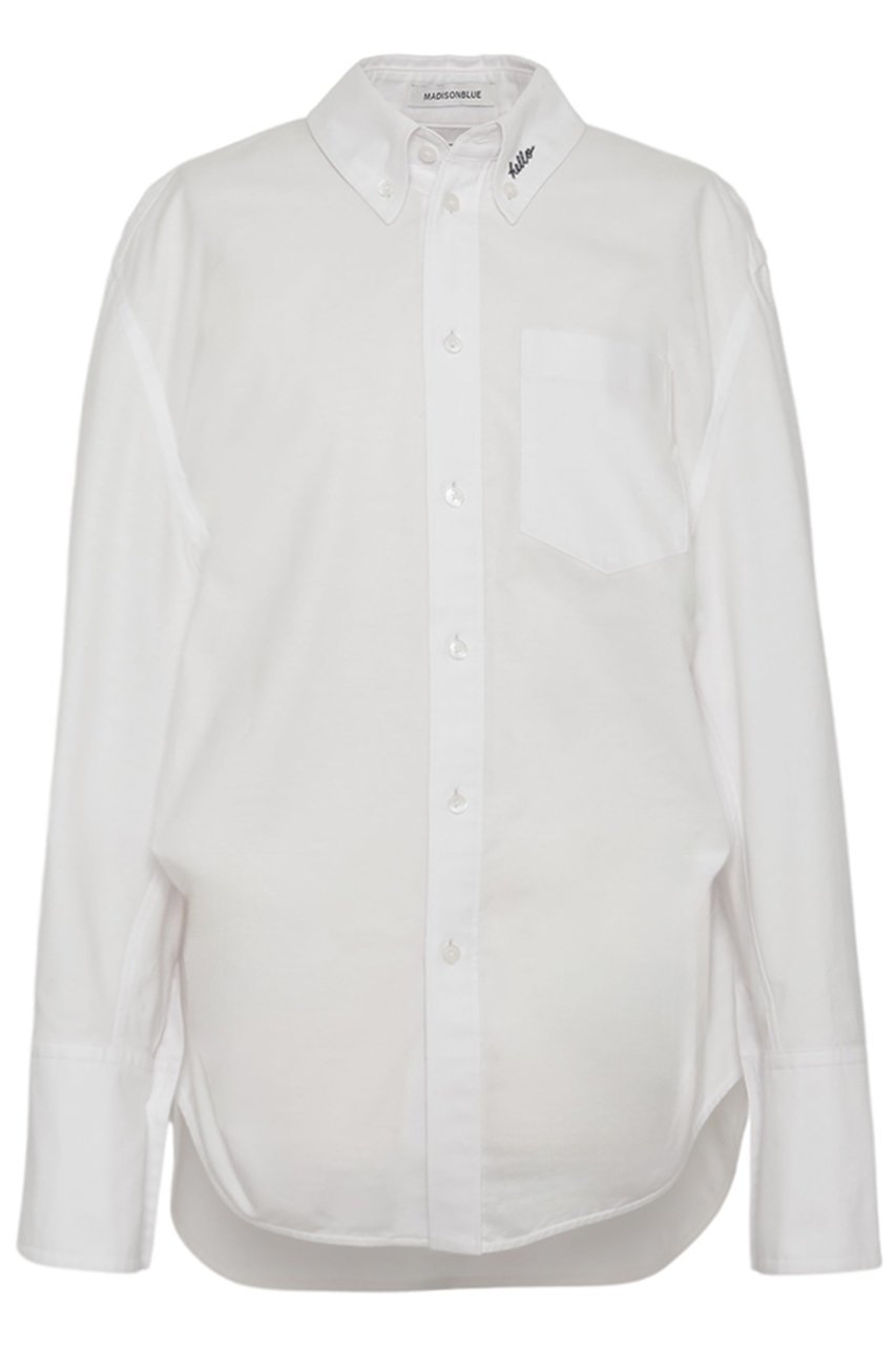 【マディソンブルー/MADISONBLUE】のSWING TWISTED SH OX オックスシャツ インテリア・キッズ・メンズ・レディースファッション・服の通販 founy(ファニー) 　ファッション　Fashion　レディースファッション　Fashion for Women　トップス・カットソー　Cut & Sew Tops　シャツ・ブラウス・オフィスカジュアル　Elegant Blouses & Button-Ups　スリーブ　Sleeve, Long Sleeve / Short Sleeve　ドレープ　Drape, Draping Fabric　ロング　Long, Long-Length　ホワイト|ID: prp329100004903035 ipo3291000000036695324