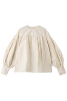 【オブリオ/AUBRIOT】のメモリータフタ ブラウス 人気、トレンドファッション・服の通販 founy(ファニー) ファッション Fashion レディースファッション Fashion for Women トップス・カットソー Cut & Sew Tops シャツ・ブラウス・オフィスカジュアル Elegant Blouses & Button-Ups イタリア Italy ギャザー Gathered, Ruffled シルク Silk, 100% Silk スリーブ Sleeve, Long Sleeve / Short Sleeve タフタ Taffeta, Structured Fabric フェミニン Feminine, Girly フォルム Silhouette, Form ロング Long, Long-Length thumbnail オフホワイト|ID: prp329100004903044 ipo3291000000036695386