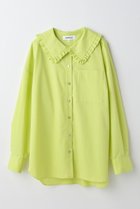 【エンフォルド/ENFOLD】のFRILL-COLLAR SHIRT/シャツ 人気、トレンドファッション・服の通販 founy(ファニー) ファッション Fashion レディースファッション Fashion for Women トップス・カットソー Cut & Sew Tops シャツ・ブラウス・オフィスカジュアル Elegant Blouses & Button-Ups おすすめ Recommended / Our Picks インナー Innerwear サークル Circle, Round Design スリーブ Sleeve, Long Sleeve / Short Sleeve フリル Frill, Ruffle ロング Long, Long-Length thumbnail グリーン|ID: prp329100004903050 ipo3291000000036695422