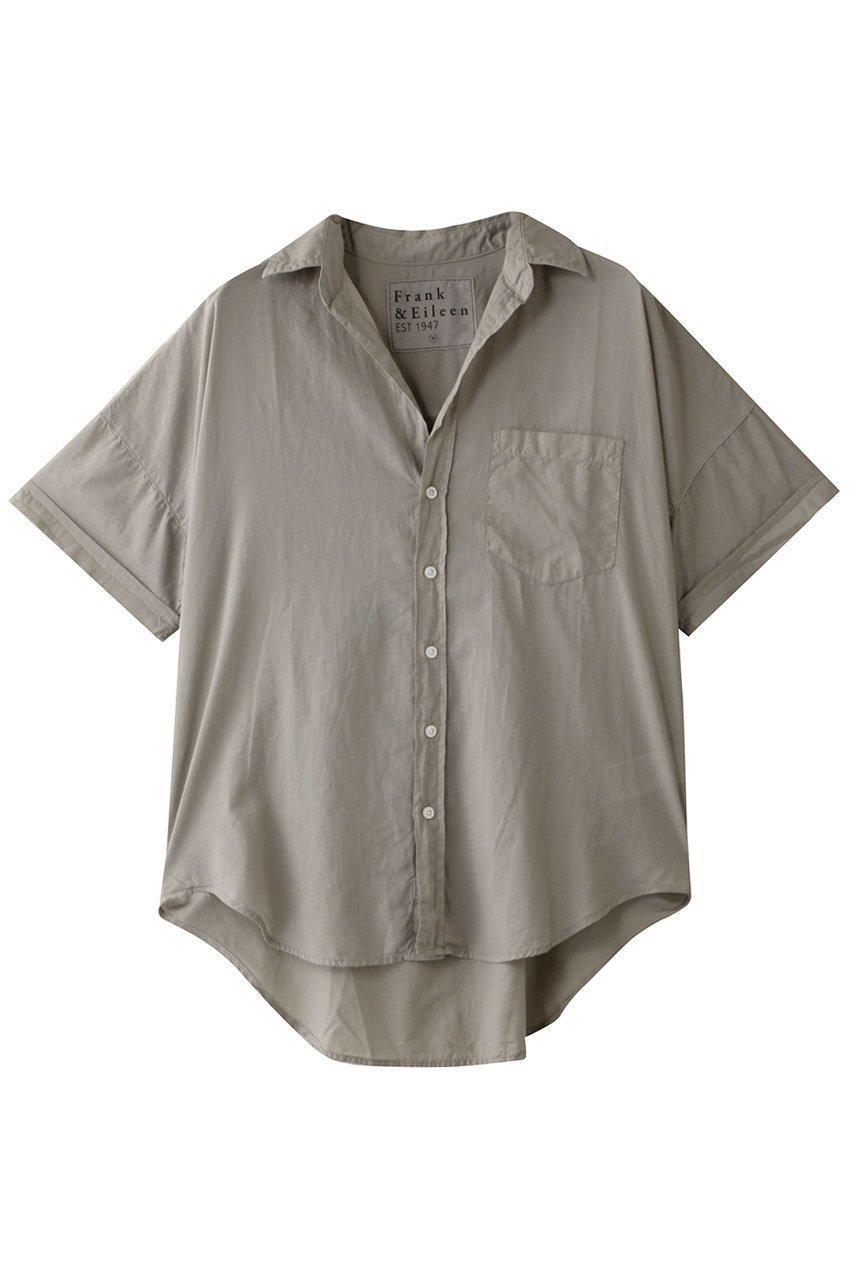 【フランク&アイリーン/Frank&Eileen】のROSE オーガニックボイル 半袖シャツ インテリア・キッズ・メンズ・レディースファッション・服の通販 founy(ファニー) ファッション Fashion レディースファッション Fashion for Women トップス・カットソー Cut & Sew Tops シャツ・ブラウス・オフィスカジュアル Elegant Blouses & Button-Ups サマー Summer, Summer Style ショート Short, Short Length スリーブ Sleeve, Long Sleeve / Short Sleeve ボトム Bottoms, Lower Wear 半袖 Short Sleeve, Half Sleeve 定番 Standard, Basic Item グレー|ID: prp329100004903056 ipo3291000000036695462