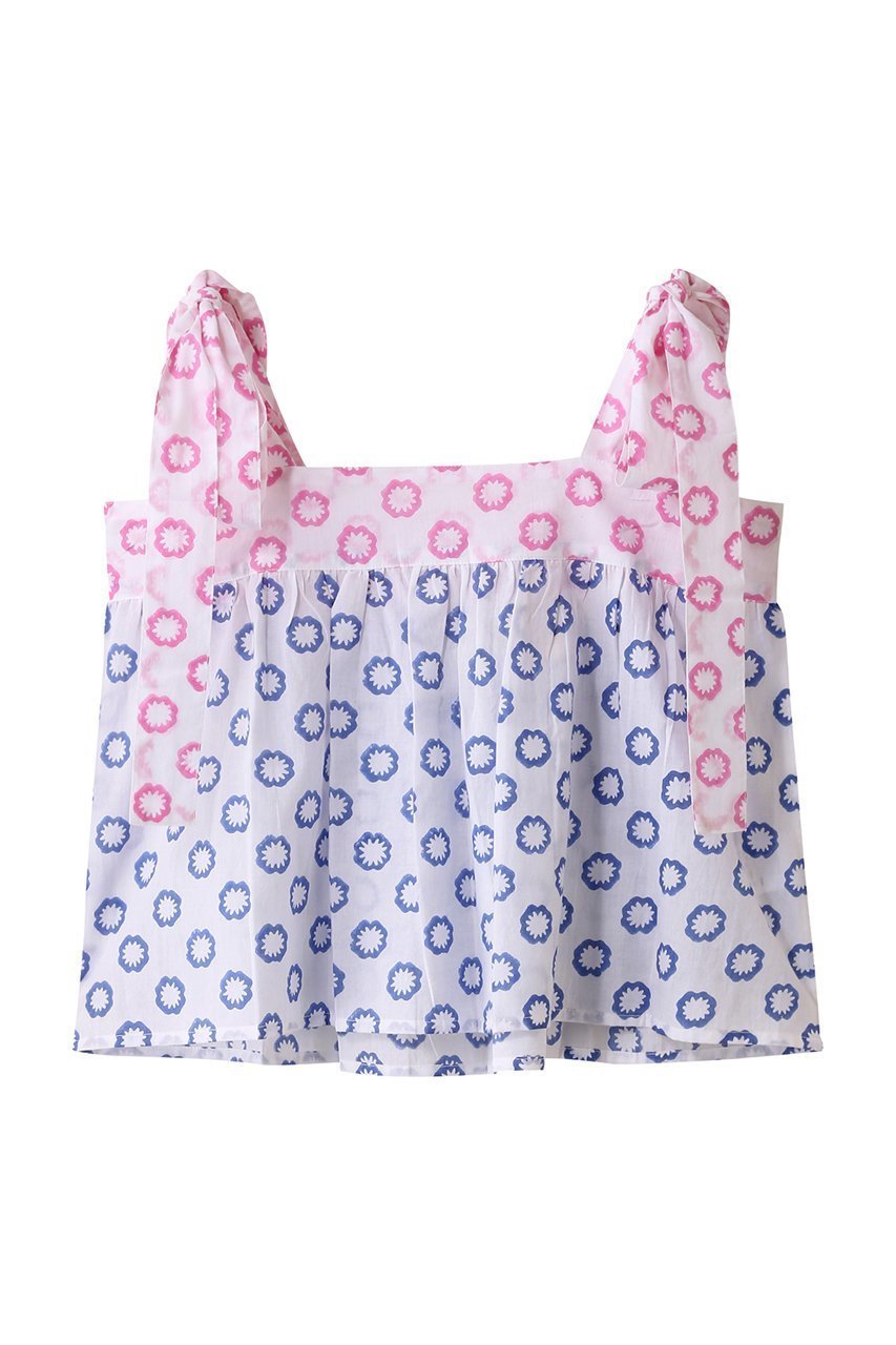 【エスゼット ブロックプリント/SZ Blockprints】のEMMA TANK DAFFODIL リボンショルダーブラウス 人気、トレンドファッション・服の通販 founy(ファニー) 　ファッション　Fashion　レディースファッション　Fashion for Women　トップス・カットソー　Cut & Sew Tops　キャミソール&ノースリーブ　Camisoles & Sleeveless Tops　シャツ・ブラウス・オフィスカジュアル　Elegant Blouses & Button-Ups　クロップド　Cropped, Short Length　ショルダー　Shoulder, Shoulder Strap　デニム　Denim, Jeans Material　ノースリーブ　Sleeveless, No-Sleeve　ボトム　Bottoms, Lower Wear　マキシ　Maxi, Full Length　ミックス　Mix, Mixed Style　リゾート　Resort, Vacation Style　リネン　Linen, Linen Fabric　リボン　Ribbon, Bow　 other-1|ID: prp329100004903065 ipo3291000000036695527