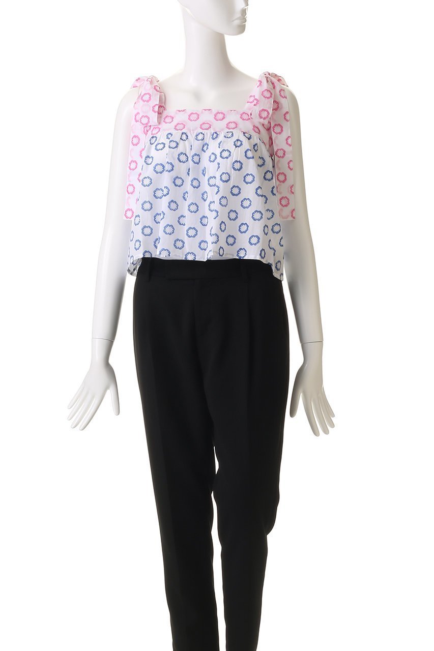 【エスゼット ブロックプリント/SZ Blockprints】のEMMA TANK DAFFODIL リボンショルダーブラウス 人気、トレンドファッション・服の通販 founy(ファニー) 　ファッション　Fashion　レディースファッション　Fashion for Women　トップス・カットソー　Cut & Sew Tops　キャミソール&ノースリーブ　Camisoles & Sleeveless Tops　シャツ・ブラウス・オフィスカジュアル　Elegant Blouses & Button-Ups　クロップド　Cropped, Short Length　ショルダー　Shoulder, Shoulder Strap　デニム　Denim, Jeans Material　ノースリーブ　Sleeveless, No-Sleeve　ボトム　Bottoms, Lower Wear　マキシ　Maxi, Full Length　ミックス　Mix, Mixed Style　リゾート　Resort, Vacation Style　リネン　Linen, Linen Fabric　リボン　Ribbon, Bow　other-2|ID: prp329100004903065 ipo3291000000036695529