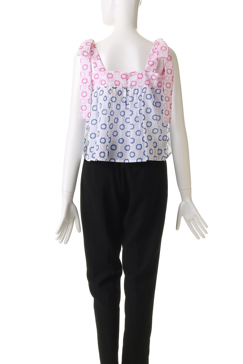 【エスゼット ブロックプリント/SZ Blockprints】のEMMA TANK DAFFODIL リボンショルダーブラウス 人気、トレンドファッション・服の通販 founy(ファニー) 　ファッション　Fashion　レディースファッション　Fashion for Women　トップス・カットソー　Cut & Sew Tops　キャミソール&ノースリーブ　Camisoles & Sleeveless Tops　シャツ・ブラウス・オフィスカジュアル　Elegant Blouses & Button-Ups　クロップド　Cropped, Short Length　ショルダー　Shoulder, Shoulder Strap　デニム　Denim, Jeans Material　ノースリーブ　Sleeveless, No-Sleeve　ボトム　Bottoms, Lower Wear　マキシ　Maxi, Full Length　ミックス　Mix, Mixed Style　リゾート　Resort, Vacation Style　リネン　Linen, Linen Fabric　リボン　Ribbon, Bow　other-4|ID: prp329100004903065 ipo3291000000036695532