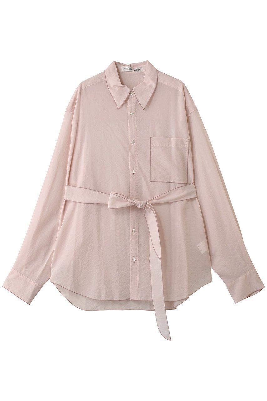 【プランク プロジェクト/PRANK PROJECT】のコントラストトリムシアーシャツ インテリア・キッズ・メンズ・レディースファッション・服の通販 founy(ファニー) ファッション Fashion レディースファッション Fashion for Women トップス・カットソー Cut & Sew Tops シャツ・ブラウス・オフィスカジュアル Elegant Blouses & Button-Ups アクセサリー Fashion Accessories キュプラ Cupro, Eco Fabric シアー Sheer, See-Through シンプル Simple, Minimal スリーブ Sleeve, Long Sleeve / Short Sleeve ロング Long, Long-Length PNK(ピンク)|ID: prp329100004903069 ipo3291000000036695578