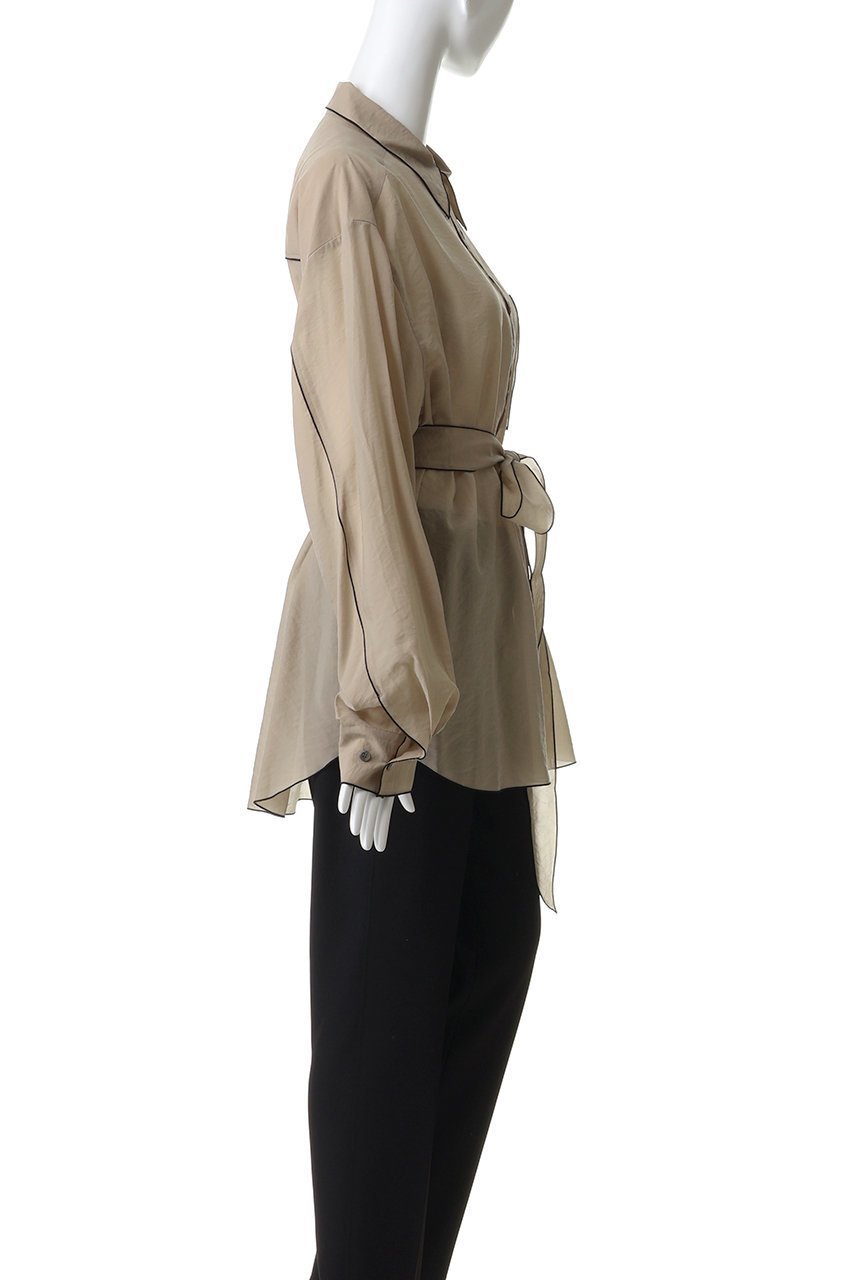 【プランク プロジェクト/PRANK PROJECT】のコントラストトリムシアーシャツ 人気、トレンドファッション・服の通販 founy(ファニー) ファッション Fashion レディースファッション Fashion for Women トップス・カットソー Cut & Sew Tops シャツ・ブラウス・オフィスカジュアル Elegant Blouses & Button-Ups アクセサリー Fashion Accessories キュプラ Cupro, Eco Fabric シアー Sheer, See-Through シンプル Simple, Minimal スリーブ Sleeve, Long Sleeve / Short Sleeve ロング Long, Long-Length other-3|ID: prp329100004903069 ipo3291000000036695580