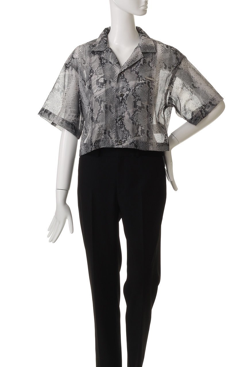 【プランク プロジェクト/PRANK PROJECT】のパイソンプリントシアーシャツ / Python Print Sheer Shirt 人気、トレンドファッション・服の通販 founy(ファニー) 　ファッション　Fashion　レディースファッション　Fashion for Women　トップス・カットソー　Cut & Sew Tops　シャツ・ブラウス・オフィスカジュアル　Elegant Blouses & Button-Ups　シアー　Sheer, See-Through　ショート　Short, Short Length　スリーブ　Sleeve, Long Sleeve / Short Sleeve　バランス　Balance, Style Balance　ボトム　Bottoms, Lower Wear　夏　Summer　other-2|ID: prp329100004903070 ipo3291000000036695588