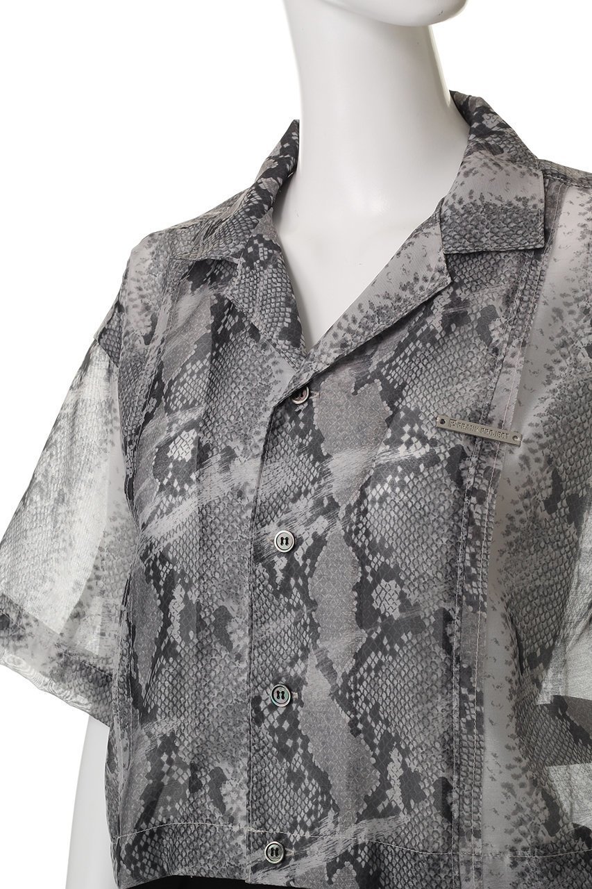 【プランク プロジェクト/PRANK PROJECT】のパイソンプリントシアーシャツ / Python Print Sheer Shirt 人気、トレンドファッション・服の通販 founy(ファニー) 　ファッション　Fashion　レディースファッション　Fashion for Women　トップス・カットソー　Cut & Sew Tops　シャツ・ブラウス・オフィスカジュアル　Elegant Blouses & Button-Ups　シアー　Sheer, See-Through　ショート　Short, Short Length　スリーブ　Sleeve, Long Sleeve / Short Sleeve　バランス　Balance, Style Balance　ボトム　Bottoms, Lower Wear　夏　Summer　other-5|ID: prp329100004903070 ipo3291000000036695591