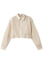 【プランク プロジェクト/PRANK PROJECT】のビスチェレイヤードメッシュシャツ / Bustier Layered Mesh Shirt 人気、トレンドファッション・服の通販 founy(ファニー) ファッション Fashion レディースファッション Fashion for Women トップス・カットソー Cut & Sew Tops シャツ・ブラウス・オフィスカジュアル Elegant Blouses & Button-Ups ビスチェ Bustiers & Corset Tops / Layered Bustier Style オーガンジー Organza Fabric シアー Sheer, See-Through ショート Short, Short Length スリーブ Sleeve, Long Sleeve / Short Sleeve ドッキング Docking, Mixed Material ビスチェ Bustier, Corset Top フロント Front, Front Design メッシュ Mesh, Net Fabric 夏 Summer thumbnail WHT(ホワイト)|ID: prp329100004903075 ipo3291000000036695627