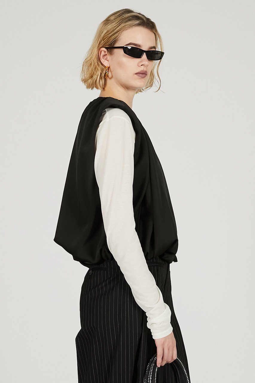 【プランク プロジェクト/PRANK PROJECT】のバルーンベスト / Balloon Vest 人気、トレンドファッション・服の通販 founy(ファニー) 　ファッション　Fashion　レディースファッション　Fashion for Women　アウター　Coat / Outerwear Collection　レディースジャケット・軽アウター　Jackets　ギャザー　Gathered, Ruffled　サテン　Satin, Glossy Fabric　ジャケット　Jacket, Outerwear　バルーン　Balloon, Balloon Silhouette　ベスト　Vest, Waistcoat　other-8|ID: prp329100004903078 ipo3291000000036695679