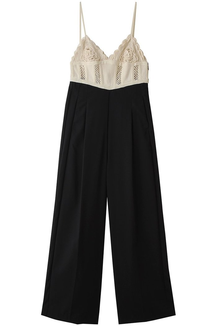 【メゾンスペシャル/MAISON SPECIAL】のCrochet V-Neck All-in-One/クロシェビスチェオールインワン インテリア・キッズ・メンズ・レディースファッション・服の通販 founy(ファニー) https://founy.com/ ファッション Fashion レディースファッション Fashion for Women パンツ Pants & Trousers インナー Innerwear コンビネゾン Jumpsuit, All-in-One スラックス Slacks, Dress Pants ダウン Down, Puffer ドッキング Docking, Mixed Material バランス Balance, Style Balance フェミニン Feminine, Girly レース Lace, Lace Fabric ワイド Wide, Wide Fit |ID: prp329100004903082 ipo3291000000036695723