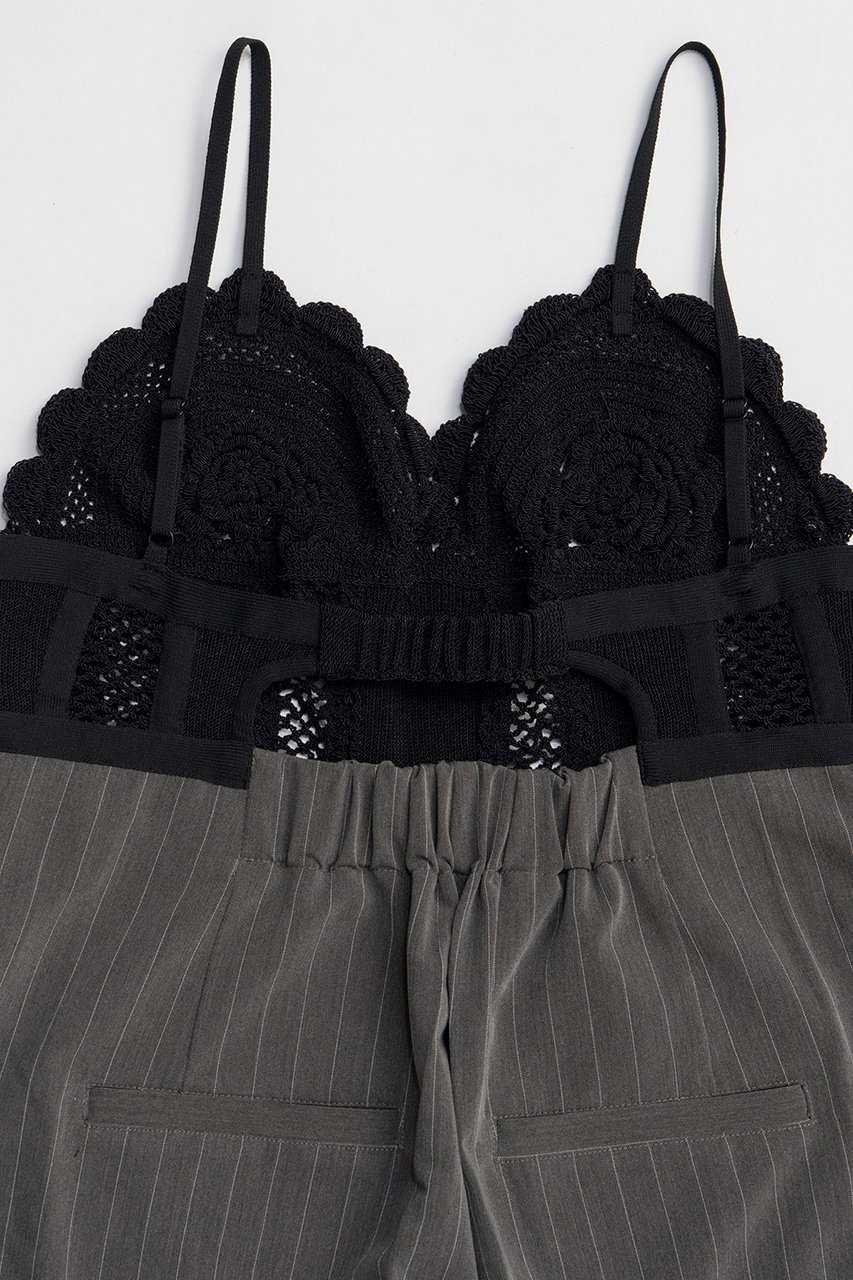 【メゾンスペシャル/MAISON SPECIAL】のCrochet V-Neck All-in-One/クロシェビスチェオールインワン 人気、トレンドファッション・服の通販 founy(ファニー) ファッション Fashion レディースファッション Fashion for Women パンツ Pants & Trousers インナー Innerwear コンビネゾン Jumpsuit, All-in-One スラックス Slacks, Dress Pants ダウン Down, Puffer ドッキング Docking, Mixed Material バランス Balance, Style Balance フェミニン Feminine, Girly レース Lace, Lace Fabric ワイド Wide, Wide Fit other-7|ID: prp329100004903082 ipo3291000000036695731