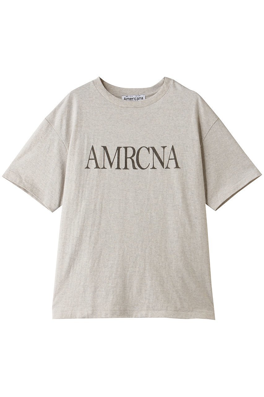 【アメリカーナ/Americana】のラフィー丸胴プリントTシャツ インテリア・キッズ・メンズ・レディースファッション・服の通販 founy(ファニー) 　ファッション　Fashion　レディースファッション　Fashion for Women　トップス・カットソー　Cut & Sew Tops　シャツ・ブラウス・オフィスカジュアル　Elegant Blouses & Button-Ups　ロングTシャツ・Tシャツ　Longline T-Shirts & Tees　カットソー・ベーシックTシャツ　Cut-and-Sewn Tops / Stretch Tees & Basics　クラシカル　Classical, Vintage-Inspired　ショート　Short, Short Length　シンプル　Simple, Minimal　スリーブ　Sleeve, Long Sleeve / Short Sleeve　フロント　Front, Front Design　プリント　Print, Printed Pattern　ベーシック　Basic, Essential　新作・新入荷　New Arrivals / New In　オートミール|ID: prp329100004903099 ipo3291000000036695936