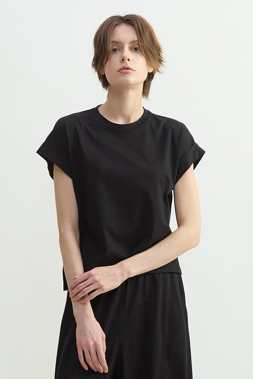 【プレインピープル/PLAIN PEOPLE】のスパイラルジャージTシャツ 人気、トレンドファッション・服の通販 founy(ファニー) 　ファッション　Fashion　レディースファッション　Fashion for Women　トップス・カットソー　Cut & Sew Tops　シャツ・ブラウス・オフィスカジュアル　Elegant Blouses & Button-Ups　ロングTシャツ・Tシャツ　Longline T-Shirts & Tees　カットソー・ベーシックTシャツ　Cut-and-Sewn Tops / Stretch Tees & Basics　なめらか　Smooth, Silky Texture　ショート　Short, Short Length　スリーブ　Sleeve, Long Sleeve / Short Sleeve　フレンチ　French, French Style　ボトム　Bottoms, Lower Wear　新作・新入荷　New Arrivals / New In　other-4|ID: prp329100004903100 ipo3291000000036695945