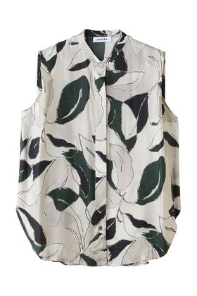 【サクラ/SACRA】 リーフ柄ノースリーブブラウス人気、トレンドファッション・服の通販 founy(ファニー) ファッション Fashion レディースファッション Fashion for Women トップス・カットソー Cut & Sew Tops キャミソール&ノースリーブ Camisoles & Sleeveless Tops シャツ・ブラウス・オフィスカジュアル Elegant Blouses & Button-Ups ショルダー Shoulder, Shoulder Strap ドレープ Drape, Draping Fabric ノースリーブ Sleeveless, No-Sleeve ボックス Boxy, Box Shape リネン Linen, Linen Fabric リーフ Leaf, Botanical Leaf ワイド Wide, Wide Fit 夏 Summer 新作・新入荷 New Arrivals / New In |ID:prp329100004903102