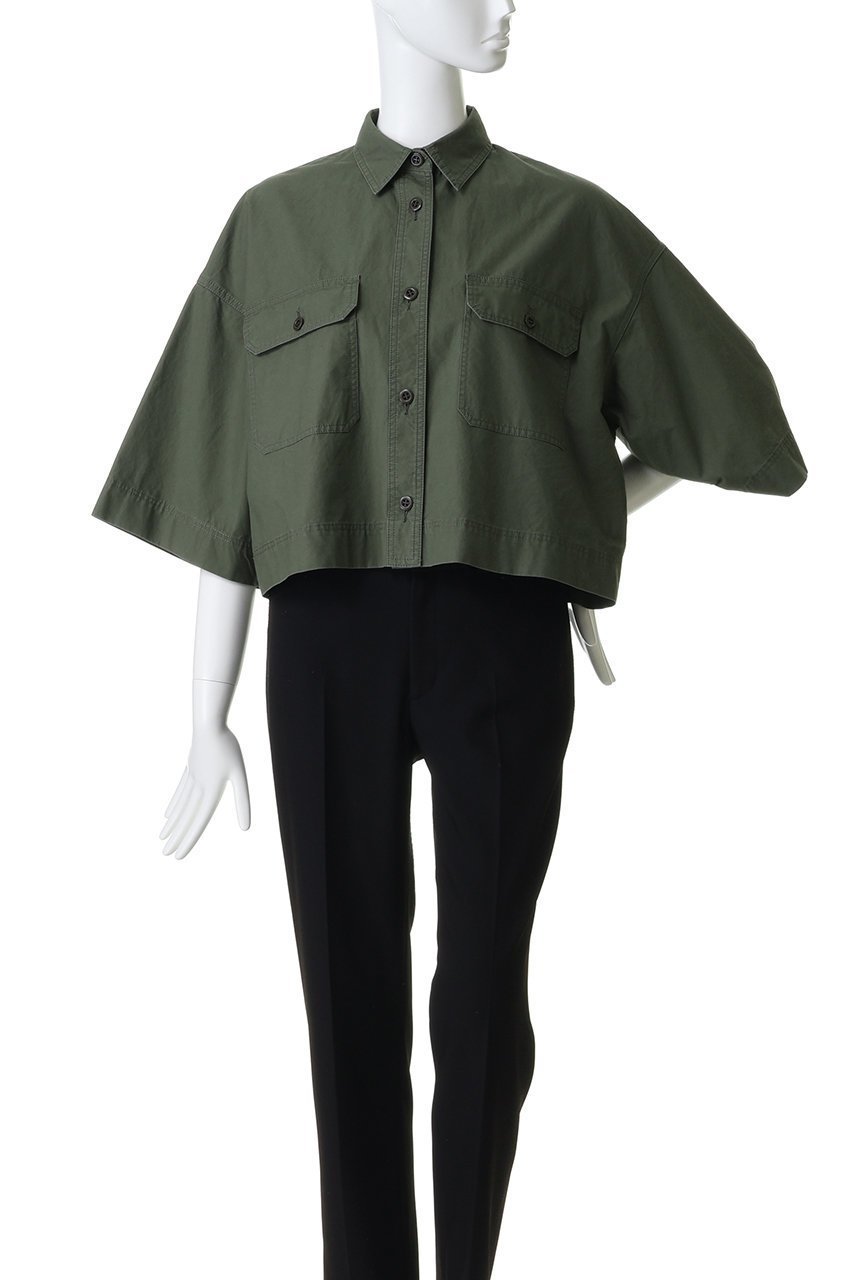 【サクラ/SACRA】のコットンホースクロスショートシャツ 人気、トレンドファッション・服の通販 founy(ファニー) 　ファッション　Fashion　レディースファッション　Fashion for Women　トップス・カットソー　Cut & Sew Tops　シャツ・ブラウス・オフィスカジュアル　Elegant Blouses & Button-Ups　クロップド　Cropped, Short Length　ショート　Short, Short Length　シンプル　Simple, Minimal　ストーン　Stone, Gem-Like　スリーブ　Sleeve, Long Sleeve / Short Sleeve　ハーフ　Half, Half-Length　バランス　Balance, Style Balance　ビンテージ　Vintage, Retro Style　プリーツ　Pleats, Pleated　ボックス　Boxy, Box Shape　ボトム　Bottoms, Lower Wear　エレガント 上品　Elegant　新作・新入荷　New Arrivals / New In　other-2|ID: prp329100004903103 ipo3291000000036695970