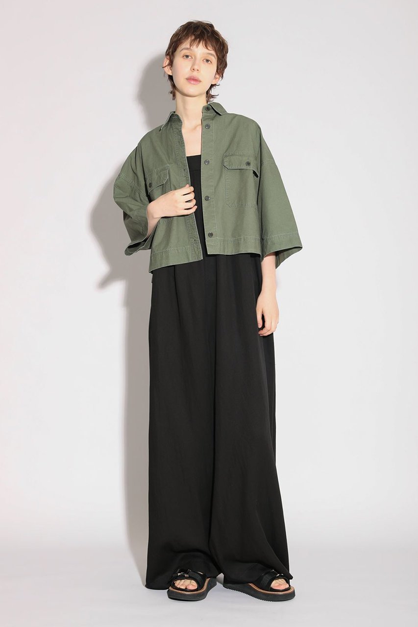 【サクラ/SACRA】のコットンホースクロスショートシャツ 人気、トレンドファッション・服の通販 founy(ファニー) 　ファッション　Fashion　レディースファッション　Fashion for Women　トップス・カットソー　Cut & Sew Tops　シャツ・ブラウス・オフィスカジュアル　Elegant Blouses & Button-Ups　クロップド　Cropped, Short Length　ショート　Short, Short Length　シンプル　Simple, Minimal　ストーン　Stone, Gem-Like　スリーブ　Sleeve, Long Sleeve / Short Sleeve　ハーフ　Half, Half-Length　バランス　Balance, Style Balance　ビンテージ　Vintage, Retro Style　プリーツ　Pleats, Pleated　ボックス　Boxy, Box Shape　ボトム　Bottoms, Lower Wear　エレガント 上品　Elegant　新作・新入荷　New Arrivals / New In　other-6|ID: prp329100004903103 ipo3291000000036695974