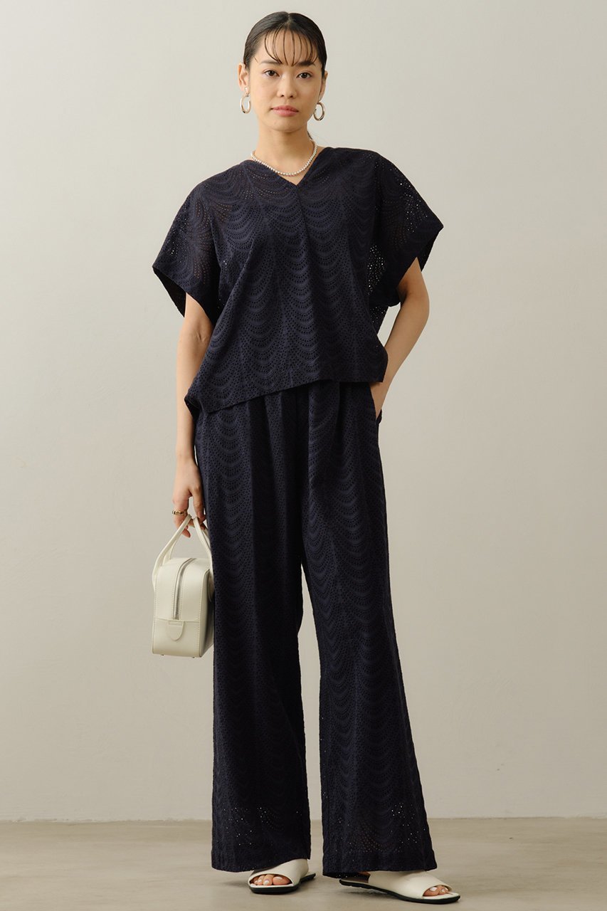 【ヌキテパ/NE QUITTEZ PAS】のCotton Voile Neem Cifre エンブロイダリー パンツ 人気、トレンドファッション・服の通販 founy(ファニー) 　ファッション　Fashion　レディースファッション　Fashion for Women　パンツ　Pants & Trousers　おすすめ　Recommended / Our Picks　エンブロイダリー　Embroidery Design　カットソー　Cut and Sewn Top　シアー　Sheer, See-Through　リラックス　Relax, Relaxed Fit　レース　Lace, Lace Fabric　夏　Summer　新作・新入荷　New Arrivals / New In　軽量　Lightweight, Ultra Light　other-6|ID: prp329100004903115 ipo3291000000036696071