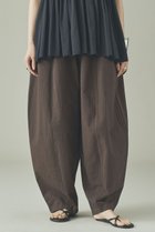【カレンソロジー/Curensology】のコットンリネンドロストパンツ ダークブラウン|ID: prp329100004903118 ipo3291000000036786523