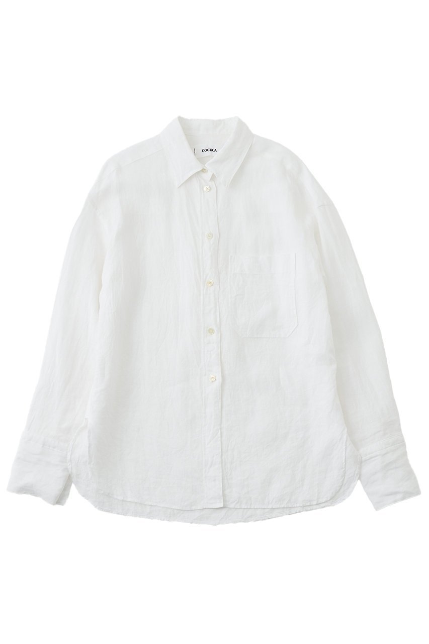 【ザ ストア バイ シー/THE STORE by C】の【COCUCA】リネンシャツ インテリア・キッズ・メンズ・レディースファッション・服の通販 founy(ファニー) ファッション Fashion レディースファッション Fashion for Women トップス・カットソー Cut & Sew Tops シャツ・ブラウス・オフィスカジュアル Elegant Blouses & Button-Ups おすすめ Recommended / Our Picks シンプル Simple, Minimal ジュエリー Jewelry, Accessories スリーブ Sleeve, Long Sleeve / Short Sleeve セットアップ Set-Up, Coordinated Outfit ボトム Bottoms, Lower Wear リネン Linen, Linen Fabric ロング Long, Long-Length 夏 Summer 新作・新入荷 New Arrivals / New In ホワイト|ID: prp329100004903125 ipo3291000000036696218