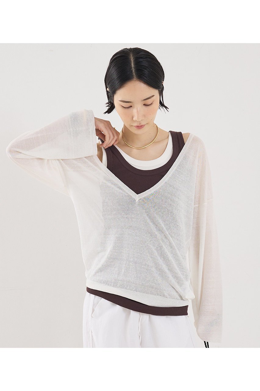 【ザ ストア バイ シー/THE STORE by C】の【COCUCA】リネンVネックニット 人気、トレンドファッション・服の通販 founy(ファニー) ファッション Fashion レディースファッション Fashion for Women トップス・カットソー Cut & Sew Tops ニット Knit Tops & Sweaters カジュアルプルオーバー・ニットトップス Pullovers & Knit Tops / Casual Pullovers Vネックトップス V-Neck Tops / V-Cut Neckline Shirts なめらか Smooth, Silky Texture イタリア Italy カーディガン Cardigan, Knitwear リネン Linen, Linen Fabric 新作・新入荷 New Arrivals / New In other-1|ID: prp329100004903127 ipo3291000000036696237