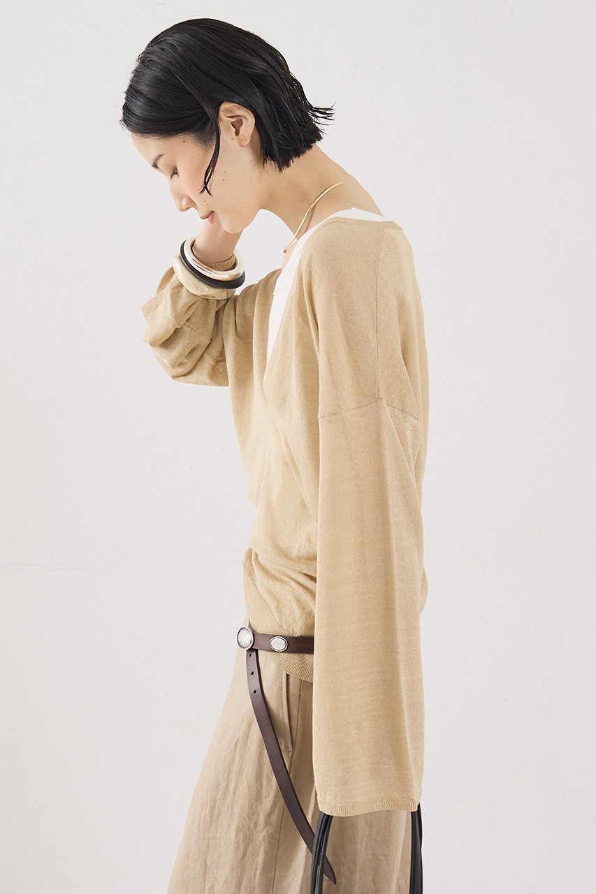 【ザ ストア バイ シー/THE STORE by C】の【COCUCA】リネンVネックニット インテリア・キッズ・メンズ・レディースファッション・服の通販 founy(ファニー) ファッション Fashion レディースファッション Fashion for Women トップス・カットソー Cut & Sew Tops ニット Knit Tops & Sweaters カジュアルプルオーバー・ニットトップス Pullovers & Knit Tops / Casual Pullovers Vネックトップス V-Neck Tops / V-Cut Neckline Shirts なめらか Smooth, Silky Texture イタリア Italy カーディガン Cardigan, Knitwear リネン Linen, Linen Fabric 新作・新入荷 New Arrivals / New In ベージュ|ID: prp329100004903127 ipo3291000000036696239