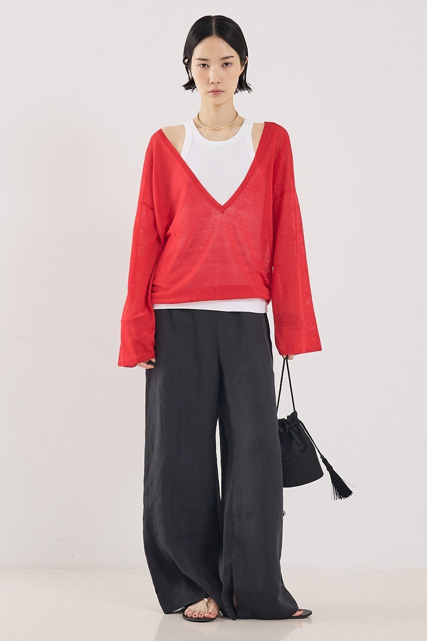 【ザ ストア バイ シー/THE STORE by C】の【COCUCA】リネンVネックニット 人気、トレンドファッション・服の通販 founy(ファニー) ファッション Fashion レディースファッション Fashion for Women トップス・カットソー Cut & Sew Tops ニット Knit Tops & Sweaters カジュアルプルオーバー・ニットトップス Pullovers & Knit Tops / Casual Pullovers Vネックトップス V-Neck Tops / V-Cut Neckline Shirts なめらか Smooth, Silky Texture イタリア Italy カーディガン Cardigan, Knitwear リネン Linen, Linen Fabric 新作・新入荷 New Arrivals / New In other-6|ID: prp329100004903127 ipo3291000000036696245