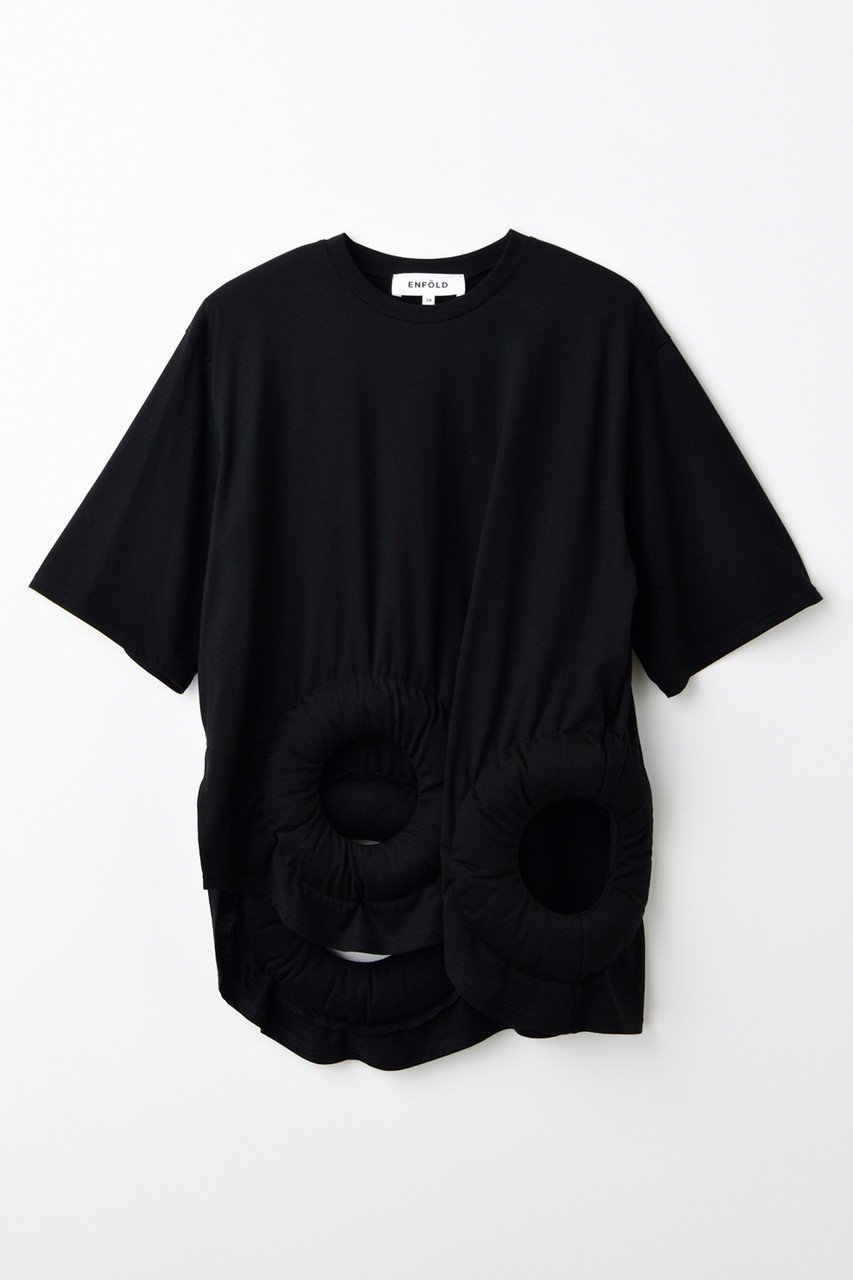 【エンフォルド/ENFOLD】のBELL T-SHIRT/Tシャツ インテリア・キッズ・メンズ・レディースファッション・服の通販 founy(ファニー) ファッション Fashion レディースファッション Fashion for Women トップス・カットソー Cut & Sew Tops シャツ・ブラウス・オフィスカジュアル Elegant Blouses & Button-Ups ロングTシャツ・Tシャツ Longline T-Shirts & Tees カットソー・ベーシックTシャツ Cut-and-Sewn Tops / Stretch Tees & Basics ショート Short, Short Length スリーブ Sleeve, Long Sleeve / Short Sleeve 今季 This Season, Current Season ブラック|ID: prp329100004903145 ipo3291000000036696452