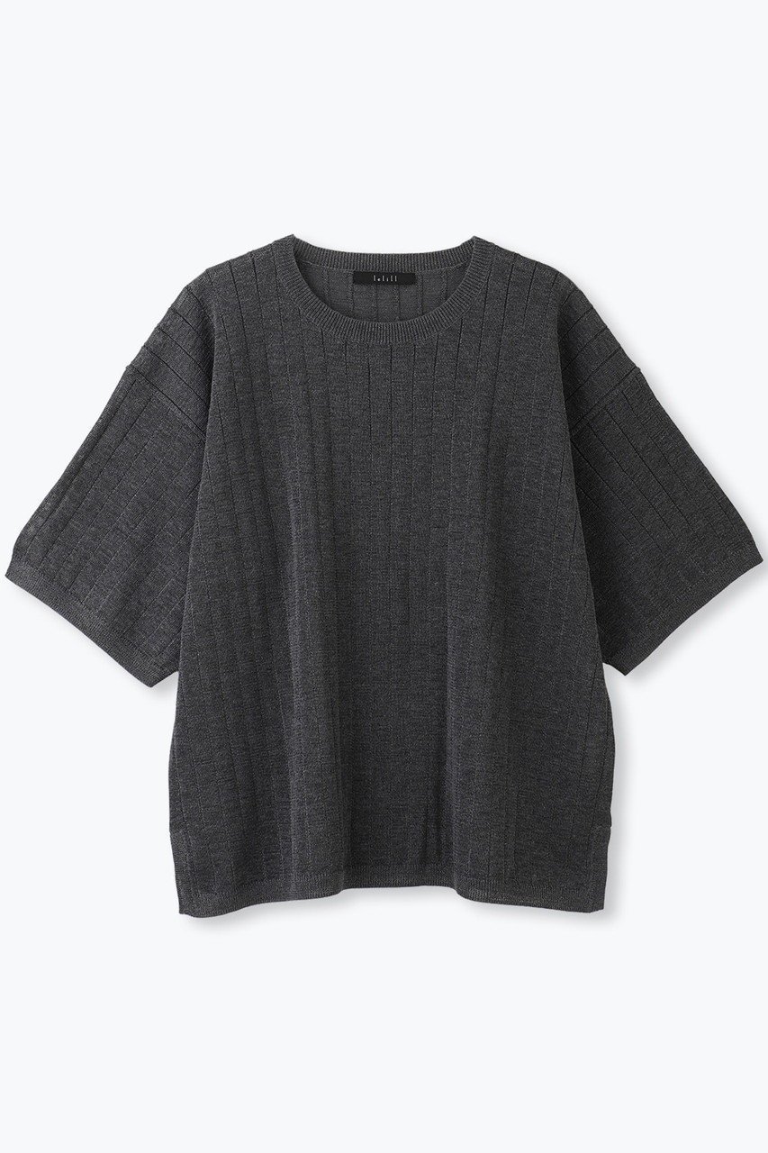 【レリル/lelill】のハイテクギマワイドリブニット(オーバーサイズ) インテリア・キッズ・メンズ・レディースファッション・服の通販 founy(ファニー) 　ファッション　Fashion　レディースファッション　Fashion for Women　トップス・カットソー　Cut & Sew Tops　ニット　Knit Tops & Sweaters　カジュアルプルオーバー・ニットトップス　Pullovers & Knit Tops / Casual Pullovers　ワイドリブ　Wide Rib, Wide Ribbed Knit　チャコール|ID: prp329100004903157 ipo3291000000036696570