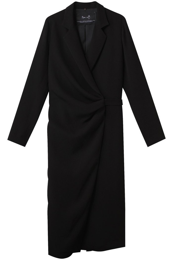 【ルームエイト/Room no.8】の【Room no.8 BLACK】ジョーゼット ラップドレス インテリア・キッズ・メンズ・レディースファッション・服の通販 founy(ファウニー) https://founy.com/ ファッション Fashion レディースファッション Fashion for Women ワンピース Dresses フォーマル・パーティードレス・結婚式用ドレス Elegant & Casual Dresses チュニック Tunic Tops & Dresses アシンメトリー Asymmetrical Style ジョーゼット Georgette, Semi-Sheer Fabric チュニック Tunic, Long Top ドレス Dress, One-Piece ドレープ Drape, Draping Fabric ラップ Wrap, Wrap Design リボン Ribbon, Bow ロング Long, Long-Length エレガント 上品 Elegant |ID: prp329100004903220 ipo3291000000036697358