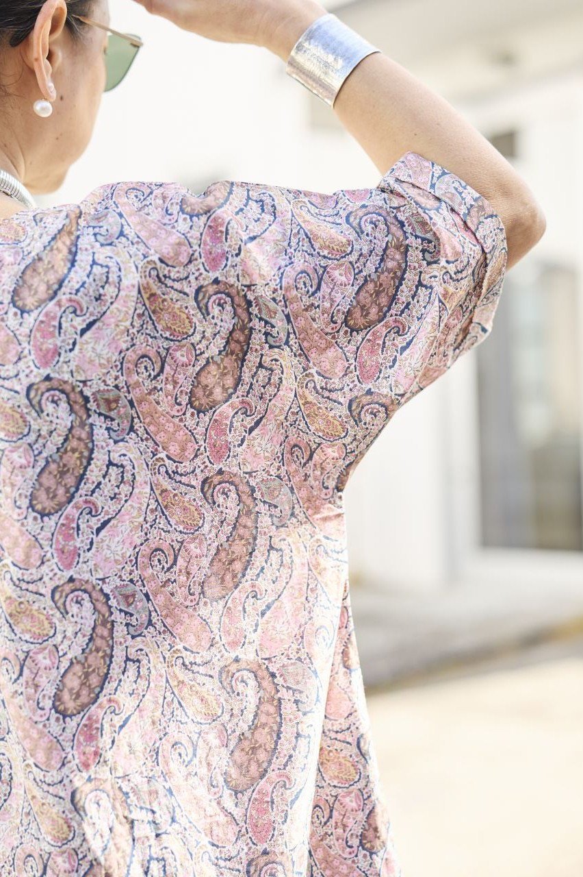 【ナナデコール/nanadecor】のKOワイドワンピースリバティペイズリー 人気、トレンドファッション・服の通販 founy(ファニー) 　ファッション　Fashion　レディースファッション　Fashion for Women　ワンピース　Dresses　チュニック　Tunic Tops & Dresses　シンプル　Simple, Minimal　スリーブ　Sleeve, Long Sleeve / Short Sleeve　チュニック　Tunic, Long Top　ペイズリー　Paisley, Ethnic Pattern　リゾート　Resort, Vacation Style　ワイド　Wide, Wide Fit　other-7|ID: prp329100004903239 ipo3291000000036697634