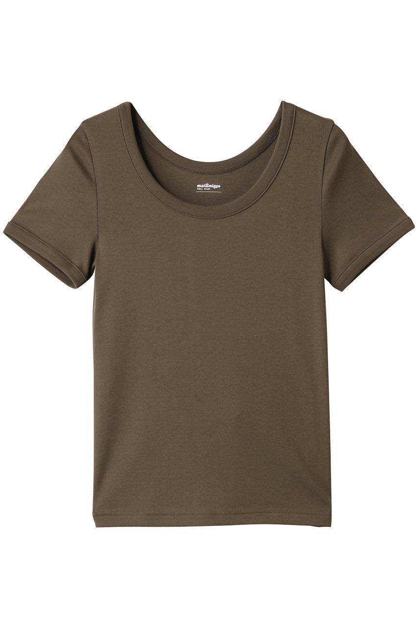 【マルティニーク/martinique】の《定番》コットンフライスTシャツ インテリア・キッズ・メンズ・レディースファッション・服の通販 founy(ファニー) 　ファッション　Fashion　レディースファッション　Fashion for Women　トップス・カットソー　Cut & Sew Tops　シャツ・ブラウス・オフィスカジュアル　Elegant Blouses & Button-Ups　ロングTシャツ・Tシャツ　Longline T-Shirts & Tees　カットソー・ベーシックTシャツ　Cut-and-Sewn Tops / Stretch Tees & Basics　インナー　Innerwear　ショート　Short, Short Length　スリーブ　Sleeve, Long Sleeve / Short Sleeve　トレンド　Trend, Trending Now　バランス　Balance, Style Balance　フィット　Fit, Slim Fit　ボトム　Bottoms, Lower Wear　定番　Standard, Basic Item　カーキ|ID: prp329100004903243 ipo3291000000036697683