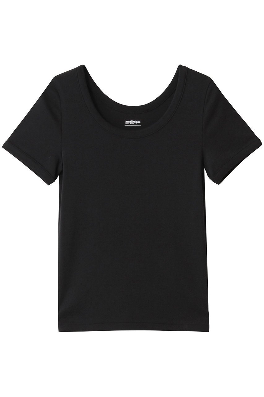 【マルティニーク/martinique】の《定番》コットンフライスTシャツ インテリア・キッズ・メンズ・レディースファッション・服の通販 founy(ファニー) 　ファッション　Fashion　レディースファッション　Fashion for Women　トップス・カットソー　Cut & Sew Tops　シャツ・ブラウス・オフィスカジュアル　Elegant Blouses & Button-Ups　ロングTシャツ・Tシャツ　Longline T-Shirts & Tees　カットソー・ベーシックTシャツ　Cut-and-Sewn Tops / Stretch Tees & Basics　インナー　Innerwear　ショート　Short, Short Length　スリーブ　Sleeve, Long Sleeve / Short Sleeve　トレンド　Trend, Trending Now　バランス　Balance, Style Balance　フィット　Fit, Slim Fit　ボトム　Bottoms, Lower Wear　定番　Standard, Basic Item　ブラック|ID: prp329100004903243 ipo3291000000036697685