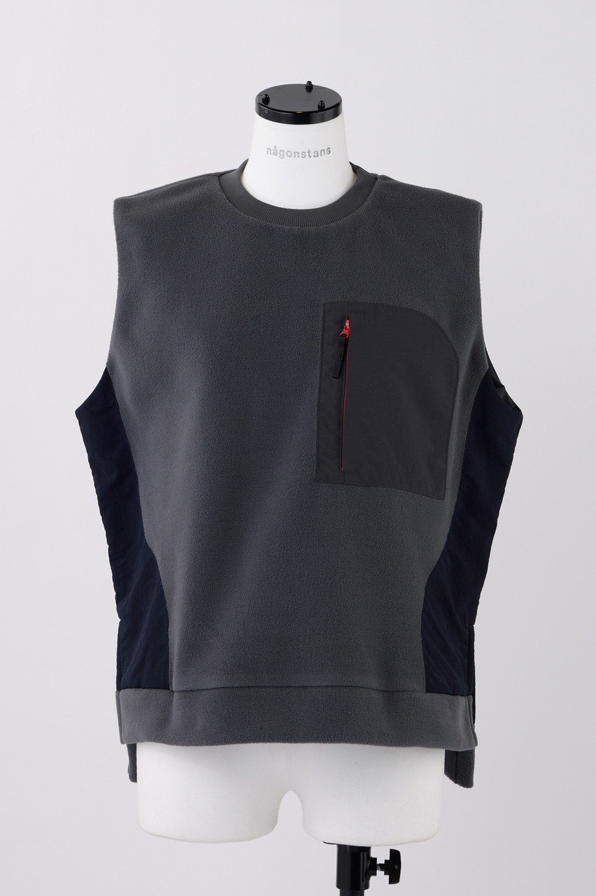 【ナゴンスタンス/nagonstans】のマイクロフリース ベスト インテリア・キッズ・メンズ・レディースファッション・服の通販 founy(ファニー) 　ファッション　Fashion　レディースファッション　Fashion for Women　アウター　Coat / Outerwear Collection　レディースジャケット・軽アウター　Jackets　ジャケット　Jacket, Outerwear　スリット　Slit, Slit Detail　ベスト　Vest, Waistcoat　Stone|ID: prp329100004903268 ipo3291000000036697979