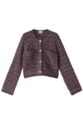 【ランバン オン ブルー/LANVIN en Bleu】のツイードニットジャケット 人気、トレンドファッション・服の通販 founy(ファニー) ファッション Fashion レディースファッション Fashion for Women アウター Coat / Outerwear Collection レディースジャケット・軽アウター Jackets おすすめ Recommended / Our Picks コンパクト Compact, Small Size ジャケット Jacket, Outerwear ダウン Down, Puffer ツイード Twill, Twill Weave デニム Denim, Jeans Material ファブリック Fabric, Textile ボトム Bottoms, Lower Wear メタル Metal, Metal Parts ラグジュアリー Luxury, Elegant |ID:prp329100004903278