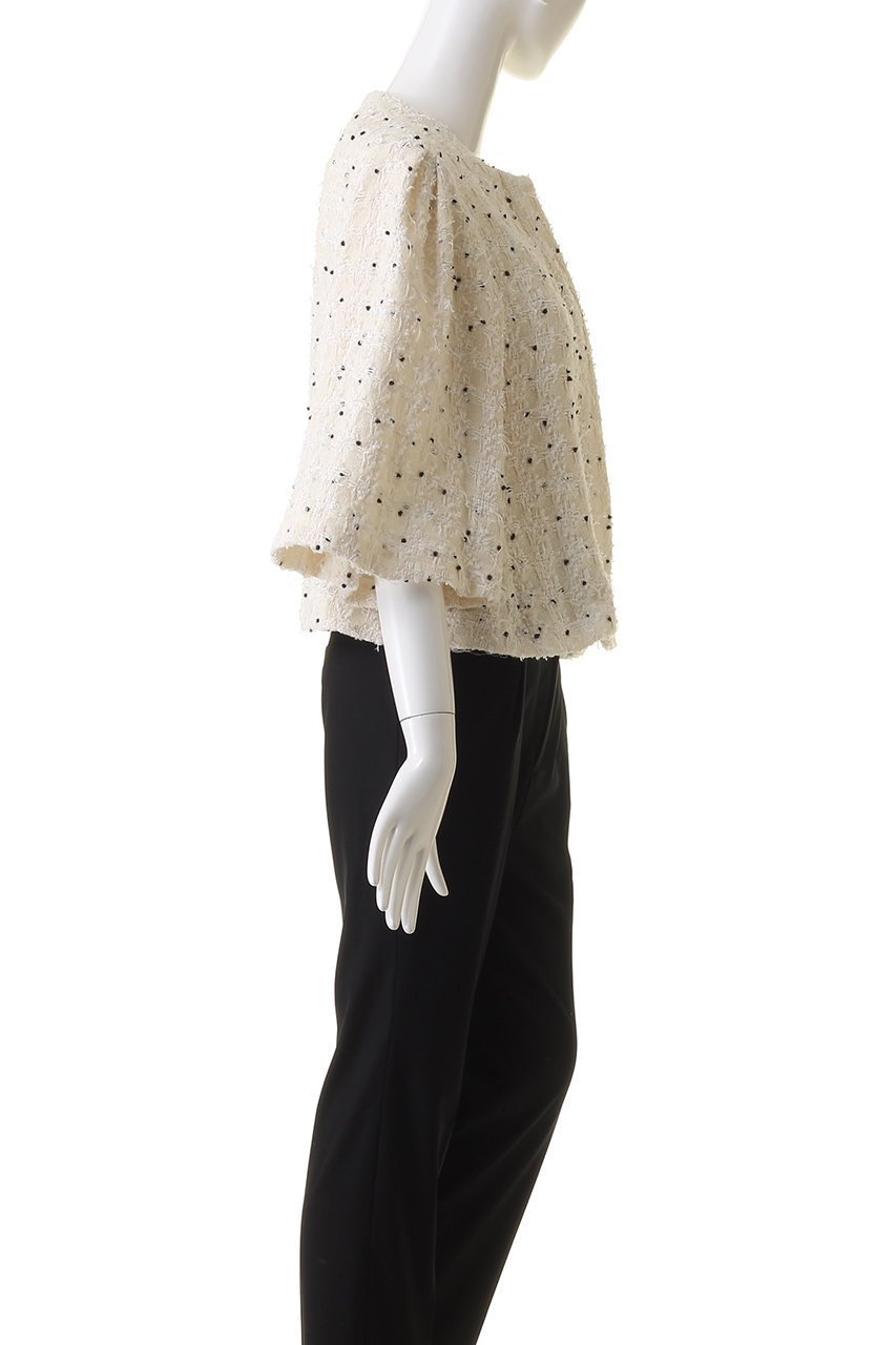 【デパリエ/DEPAREILLE】のツイードチェックフレアスリーブジャケット 人気、トレンドファッション・服の通販 founy(ファニー) 　ファッション　Fashion　レディースファッション　Fashion for Women　アウター　Coat / Outerwear Collection　レディースジャケット・軽アウター　Jackets　ショート　Short, Short Length　ジャケット　Jacket, Outerwear　スリーブ　Sleeve, Long Sleeve / Short Sleeve　チェック　Check, Plaid, Tartan　ツイード　Twill, Twill Weave　バランス　Balance, Style Balance　フロント　Front, Front Design　ボトム　Bottoms, Lower Wear　other-3|ID: prp329100004903310 ipo3291000000036698542