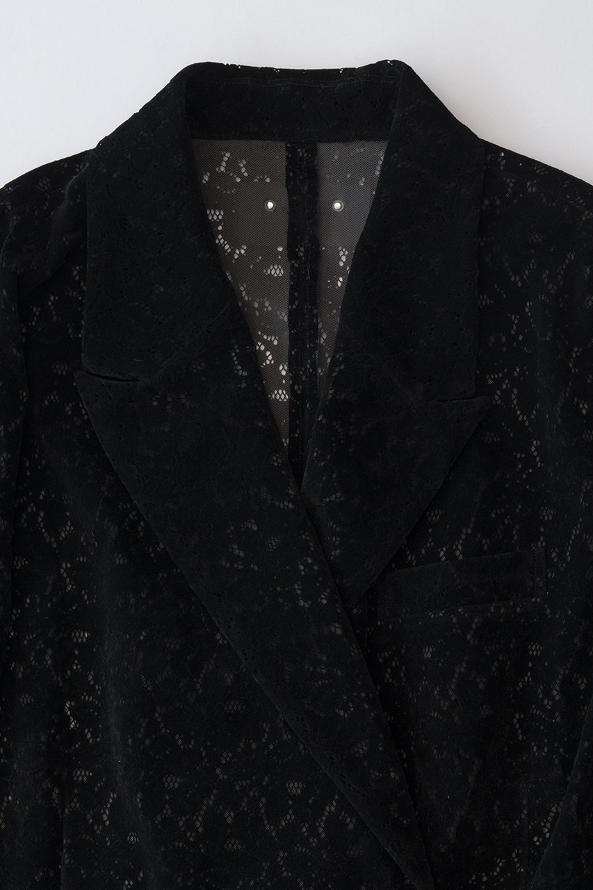 【プランク プロジェクト/PRANK PROJECT】のベロアレースジャケット / Velour Lace jacket 人気、トレンドファッション・服の通販 founy(ファニー) 　ファッション　Fashion　レディースファッション　Fashion for Women　アウター　Coat / Outerwear Collection　レディースジャケット・軽アウター　Jackets　ジャケット　Jacket, Outerwear　スラックス　Slacks, Dress Pants　チュール　Tulip, Tulip Motif　デニム　Denim, Jeans Material　マニッシュ　Mannish, Boyish　レース　Lace, Lace Fabric　other-3|ID: prp329100004903343 ipo3291000000036699010