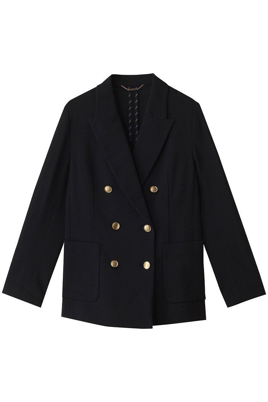 【アルアバイル/allureville】のレノクロスダブルブレストジャケット インテリア・キッズ・メンズ・レディースファッション・服の通販 founy(ファニー) 　ファッション　Fashion　レディースファッション　Fashion for Women　アウター　Coat / Outerwear Collection　レディースジャケット・軽アウター　Jackets　ジャケット　Jacket, Outerwear　ダブル　Double, Double-Breasted　夏　Summer　定番　Standard, Basic Item　旅行　Travel　春　Spring　S/S・春夏　SS, Spring/Summer, Warm Season　インディゴ|ID: prp329100004903345 ipo3291000000036699067