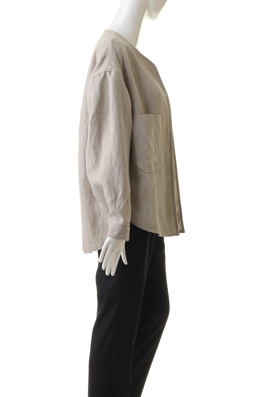 【エリオポール/heliopole】のNEW DUNGAREES LINENノーカラージャケット 人気、トレンドファッション・服の通販 founy(ファニー) 　ファッション　Fashion　レディースファッション　Fashion for Women　アウター　Coat / Outerwear Collection　レディースジャケット・軽アウター　Jackets　ノーカラージャケット / シンプル上品コーデ　Collarless Jackets　ジャケット　Jacket, Outerwear　ポケット　Pocket, Pocket Detail　リネン　Linen, Linen Fabric　夏　Summer　春　Spring　S/S・春夏　SS, Spring/Summer, Warm Season　other-3|ID: prp329100004903350 ipo3291000000036699179