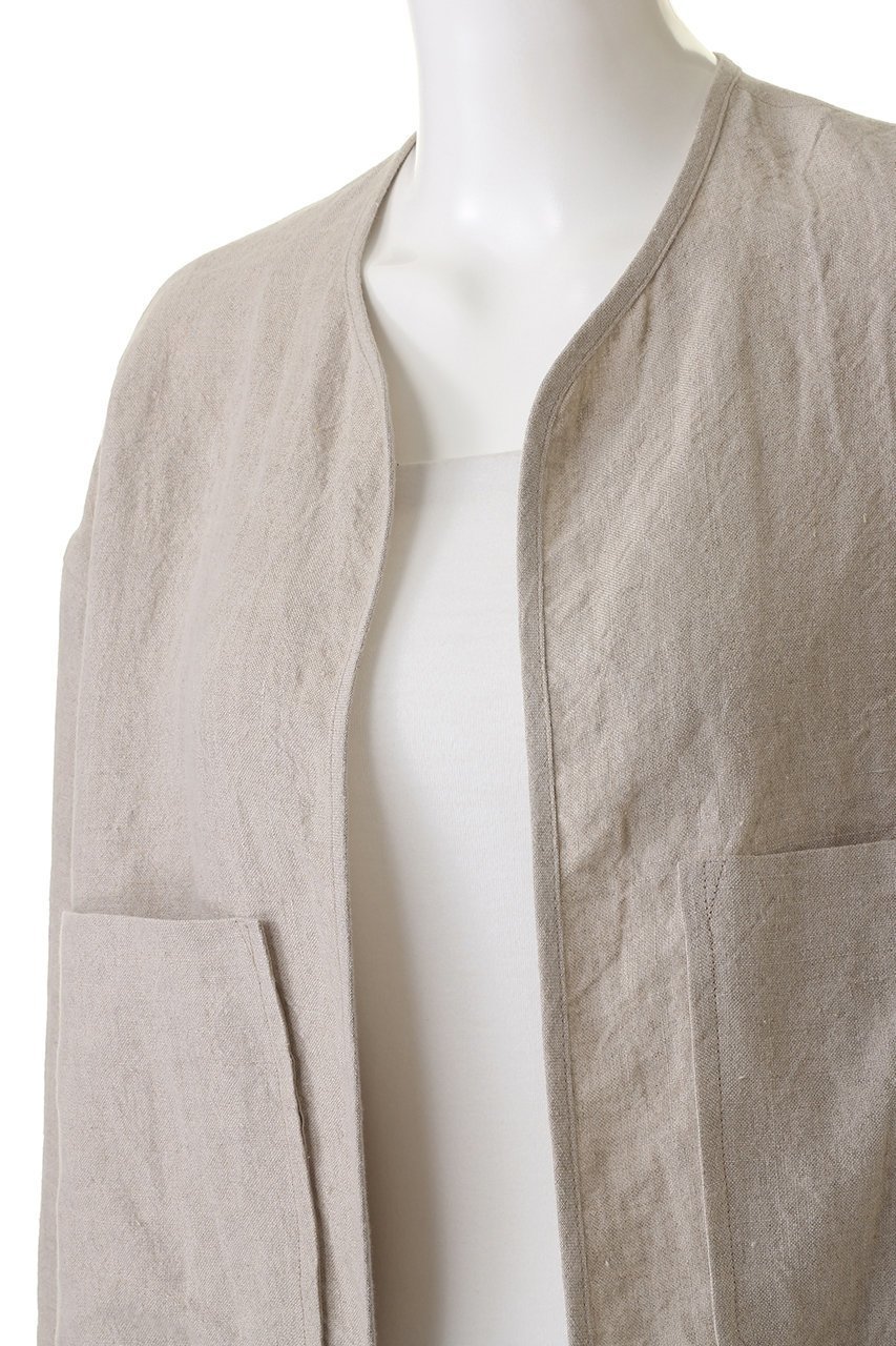 【エリオポール/heliopole】のNEW DUNGAREES LINENノーカラージャケット 人気、トレンドファッション・服の通販 founy(ファニー) 　ファッション　Fashion　レディースファッション　Fashion for Women　アウター　Coat / Outerwear Collection　レディースジャケット・軽アウター　Jackets　ノーカラージャケット / シンプル上品コーデ　Collarless Jackets　ジャケット　Jacket, Outerwear　ポケット　Pocket, Pocket Detail　リネン　Linen, Linen Fabric　夏　Summer　春　Spring　S/S・春夏　SS, Spring/Summer, Warm Season　other-5|ID: prp329100004903350 ipo3291000000036699183