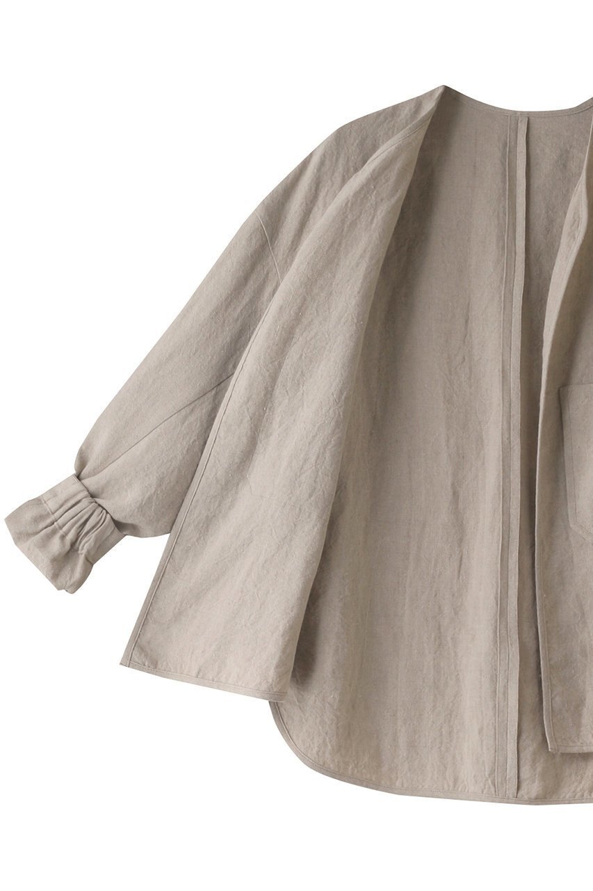 【エリオポール/heliopole】のNEW DUNGAREES LINENノーカラージャケット 人気、トレンドファッション・服の通販 founy(ファニー) 　ファッション　Fashion　レディースファッション　Fashion for Women　アウター　Coat / Outerwear Collection　レディースジャケット・軽アウター　Jackets　ノーカラージャケット / シンプル上品コーデ　Collarless Jackets　ジャケット　Jacket, Outerwear　ポケット　Pocket, Pocket Detail　リネン　Linen, Linen Fabric　夏　Summer　春　Spring　S/S・春夏　SS, Spring/Summer, Warm Season　other-6|ID: prp329100004903350 ipo3291000000036699185