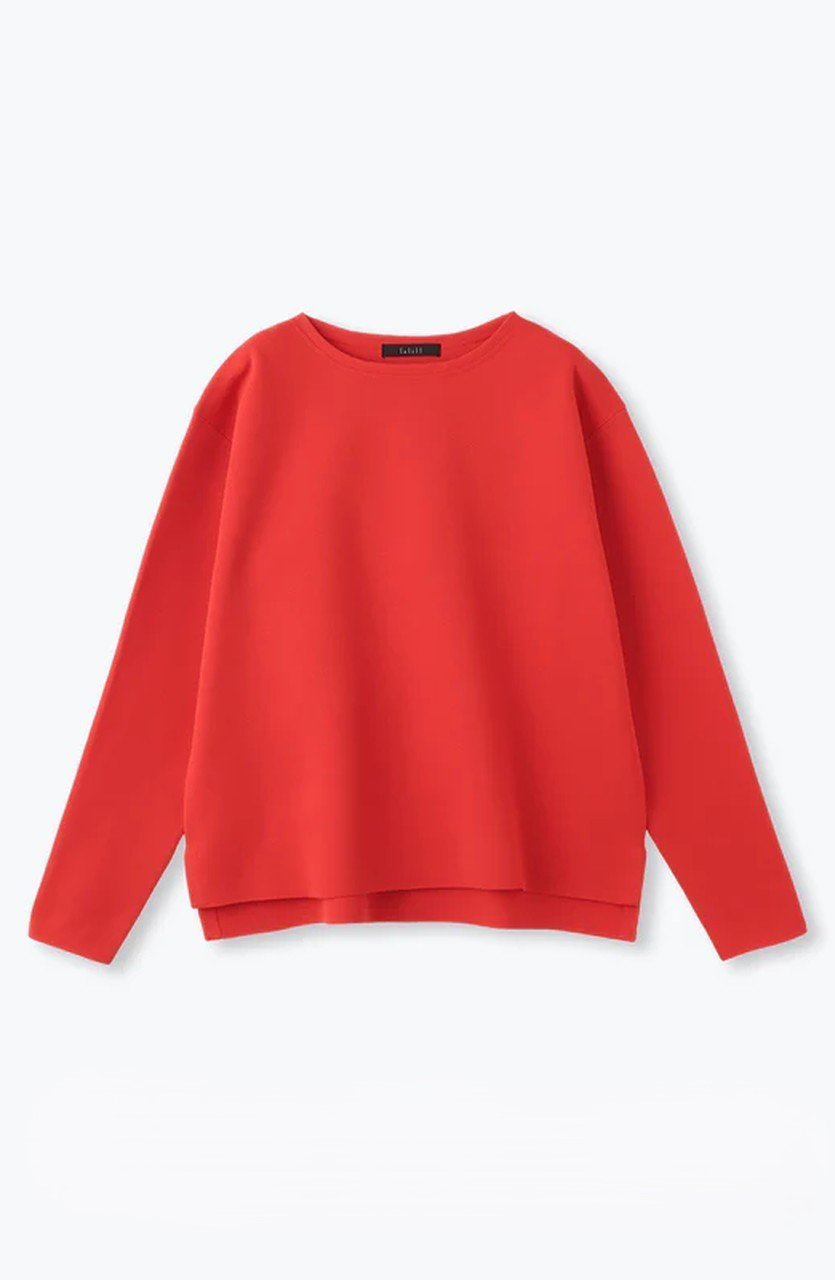 【レリル/lelill】のハイテクボートネックニット(レギュラーサイズ) インテリア・キッズ・メンズ・レディースファッション・服の通販 founy(ファニー) 　ファッション　Fashion　レディースファッション　Fashion for Women　トップス・カットソー　Cut & Sew Tops　ニット　Knit Tops & Sweaters　カジュアルプルオーバー・ニットトップス　Pullovers & Knit Tops / Casual Pullovers　アンサンブル　Ensemble Set　カッティング　Cutting Detail　デコルテ　Décolleté, Neckline　フィット　Fit, Slim Fit　ベスト　Vest, Waistcoat　ボレロ　Bolero, Short Cardigan　ボーダー　Border, Stripe　レギュラー　Regular, Standard Fit　定番　Standard, Basic Item　春　Spring　軽量　Lightweight, Ultra Light　レッド|ID: prp329100004903360 ipo3291000000036699363