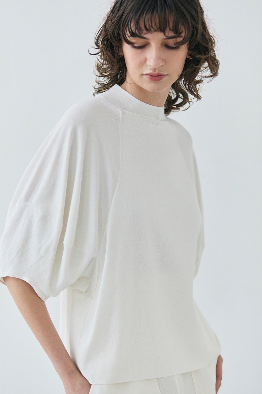 【ベイジ,/BEIGE,】のNADIA(ナディア)/ボリュームスリーブ半袖ボトルネックニット 人気、トレンドファッション・服の通販 founy(ファニー) 　ファッション　Fashion　レディースファッション　Fashion for Women　トップス・カットソー　Cut & Sew Tops　ニット　Knit Tops & Sweaters　カジュアルプルオーバー・ニットトップス　Pullovers & Knit Tops / Casual Pullovers　ボリューム袖・フリルスリーブブラウス　Voluminous & Ruffle Sleeves / Puffy Sleeve Tops　ストレッチ　Stretch, Stretchy Fabric　スリーブ　Sleeve, Long Sleeve / Short Sleeve　ボトルネック　Bottle Neck, Mock Neck　半袖　Short Sleeve, Half Sleeve　other-7|ID: prp329100004903376 ipo3291000000036732149