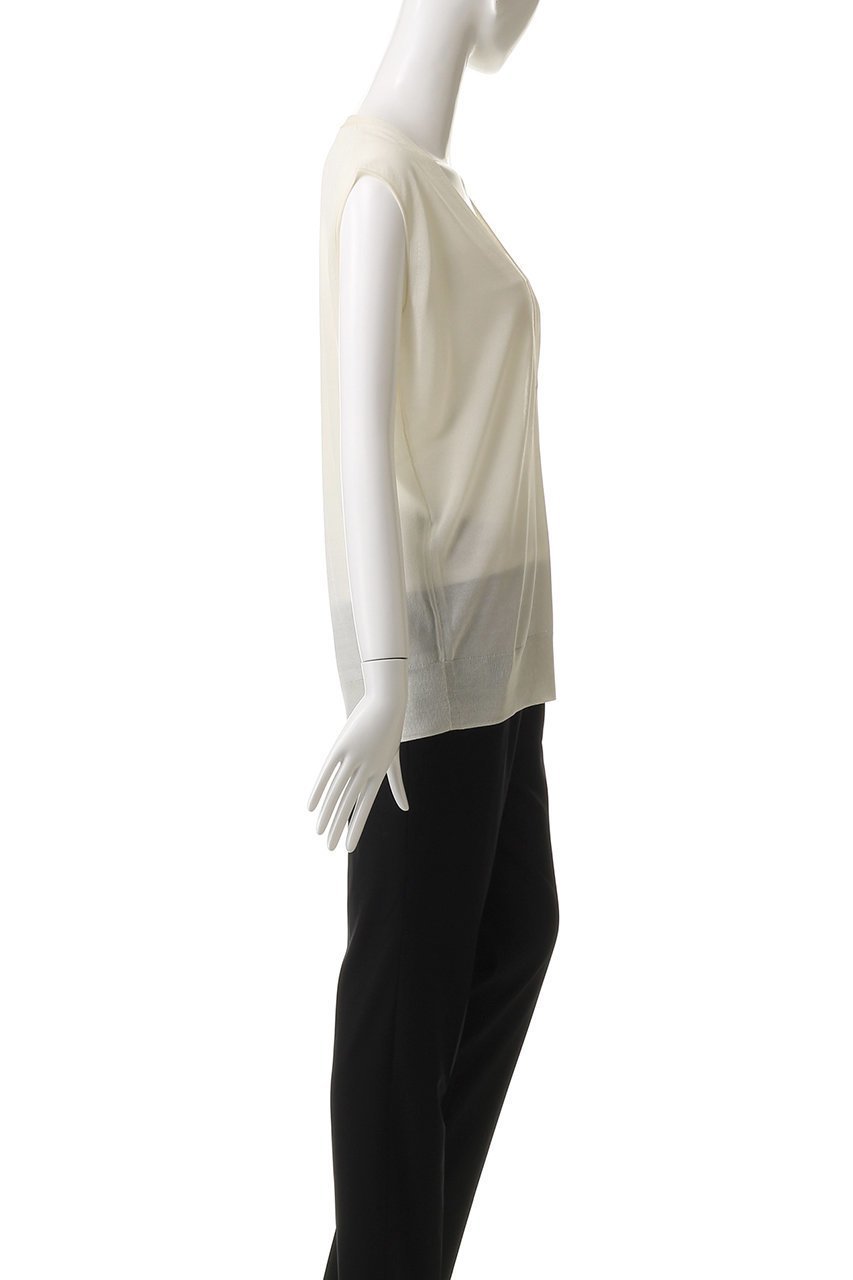 【セアン/SCEARN】のSILK ORGANDIE ディープVベックベスト 人気、トレンドファッション・服の通販 founy(ファニー) 　ファッション　Fashion　レディースファッション　Fashion for Women　トップス・カットソー　Cut & Sew Tops　ニット　Knit Tops & Sweaters　ベスト&ジレ / 重ね着スタイル　Vests & Gilets　カジュアルプルオーバー・ニットトップス　Pullovers & Knit Tops / Casual Pullovers　インナー　Innerwear　オーガンジー　Organza Fabric　シアー　Sheer, See-Through　シルク　Silk, 100% Silk　デコルテ　Décolleté, Neckline　ノースリーブ　Sleeveless, No-Sleeve　ベスト　Vest, Waistcoat　ボトム　Bottoms, Lower Wear　夏　Summer　other-3|ID: prp329100004903380 ipo3291000000036732151