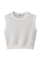 【アルアバイル/allureville】の【Loulou Willoughby】シークインエンブロイダリープルオーバー 人気、トレンドファッション・服の通販 founy(ファニー) ファッション Fashion レディースファッション Fashion for Women トップス・カットソー Cut & Sew Tops ニット Knit Tops & Sweaters カジュアルプルオーバー・ニットトップス Pullovers & Knit Tops / Casual Pullovers インナー Innerwear コンパクト Compact, Small Size ジャケット Jacket, Outerwear ノースリーブ Sleeveless, No-Sleeve パーティ Party, Party Style エレガント 上品 Elegant thumbnail オフホワイト|ID: prp329100004903386 ipo3291000000036699589