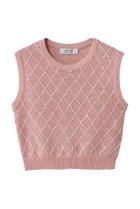 【アルアバイル/allureville】の【Loulou Willoughby】シークインエンブロイダリープルオーバー 人気、トレンドファッション・服の通販 founy(ファニー) ファッション Fashion レディースファッション Fashion for Women トップス・カットソー Cut & Sew Tops ニット Knit Tops & Sweaters カジュアルプルオーバー・ニットトップス Pullovers & Knit Tops / Casual Pullovers インナー Innerwear コンパクト Compact, Small Size ジャケット Jacket, Outerwear ノースリーブ Sleeveless, No-Sleeve パーティ Party, Party Style エレガント 上品 Elegant thumbnail ピンク|ID: prp329100004903386 ipo3291000000036699591