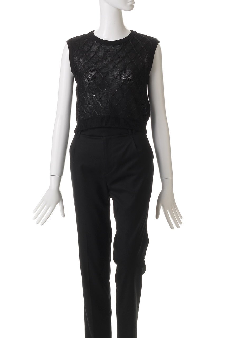 【アルアバイル/allureville】の【Loulou Willoughby】シークインエンブロイダリープルオーバー 人気、トレンドファッション・服の通販 founy(ファニー) ファッション Fashion レディースファッション Fashion for Women トップス・カットソー Cut & Sew Tops ニット Knit Tops & Sweaters カジュアルプルオーバー・ニットトップス Pullovers & Knit Tops / Casual Pullovers インナー Innerwear コンパクト Compact, Small Size ジャケット Jacket, Outerwear ノースリーブ Sleeveless, No-Sleeve パーティ Party, Party Style エレガント 上品 Elegant other-2|ID: prp329100004903386 ipo3291000000036732154