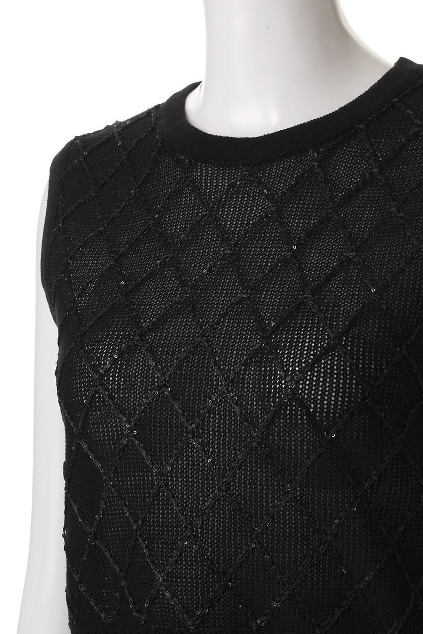 【アルアバイル/allureville】の【Loulou Willoughby】シークインエンブロイダリープルオーバー 人気、トレンドファッション・服の通販 founy(ファニー) ファッション Fashion レディースファッション Fashion for Women トップス・カットソー Cut & Sew Tops ニット Knit Tops & Sweaters カジュアルプルオーバー・ニットトップス Pullovers & Knit Tops / Casual Pullovers インナー Innerwear コンパクト Compact, Small Size ジャケット Jacket, Outerwear ノースリーブ Sleeveless, No-Sleeve パーティ Party, Party Style エレガント 上品 Elegant other-5|ID: prp329100004903386 ipo3291000000036732157